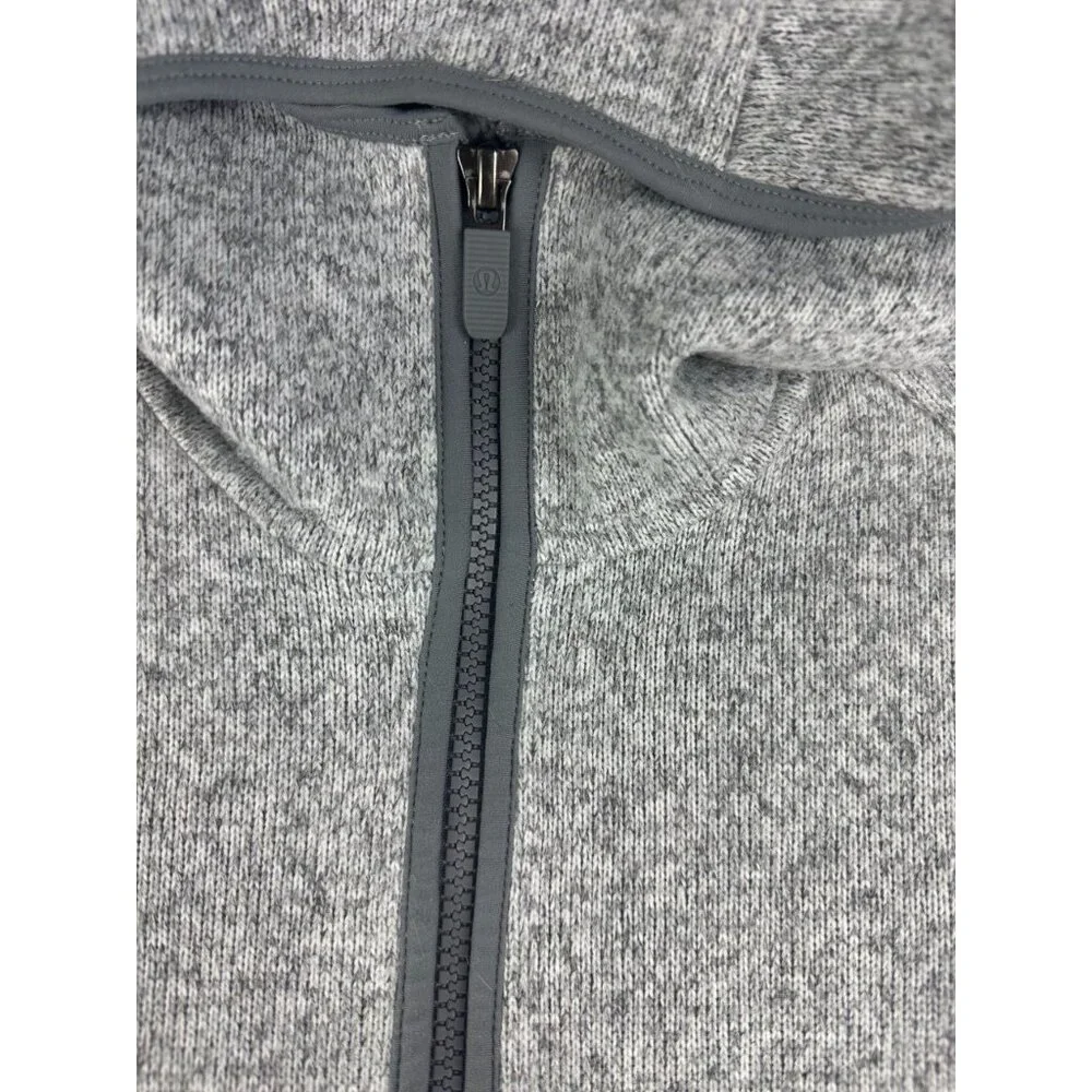 Lululemon Fleece and Thank You Pullover Hoodie Sweater Heathered White Gray 6 - Picture 5 of 7